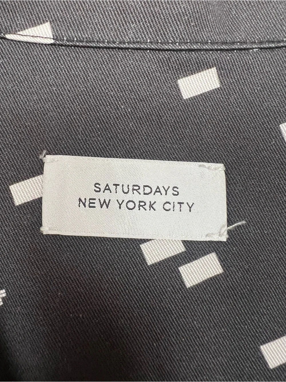 Saturdays NYC Canty Light Reflection Short Sleeve Camp Collar Shirt